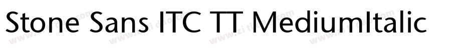 Stone Sans ITC TT MediumItalic字体转换